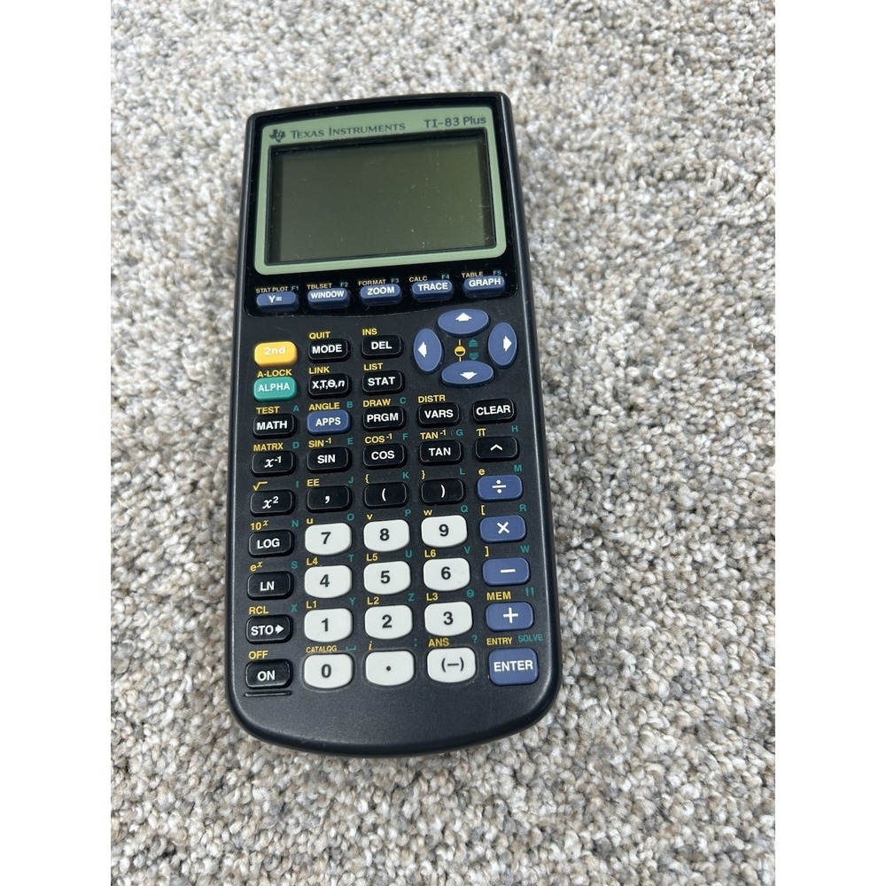 Texas Instruments TI-83 Plus Graphing Calculator Black w/o Slide Cover